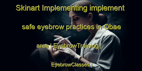 Skinart Implementing implement safe eyebrow practices in Obae area | EyebrowTraining | EyebrowClasses | SkinartTraining-Republic of Korea